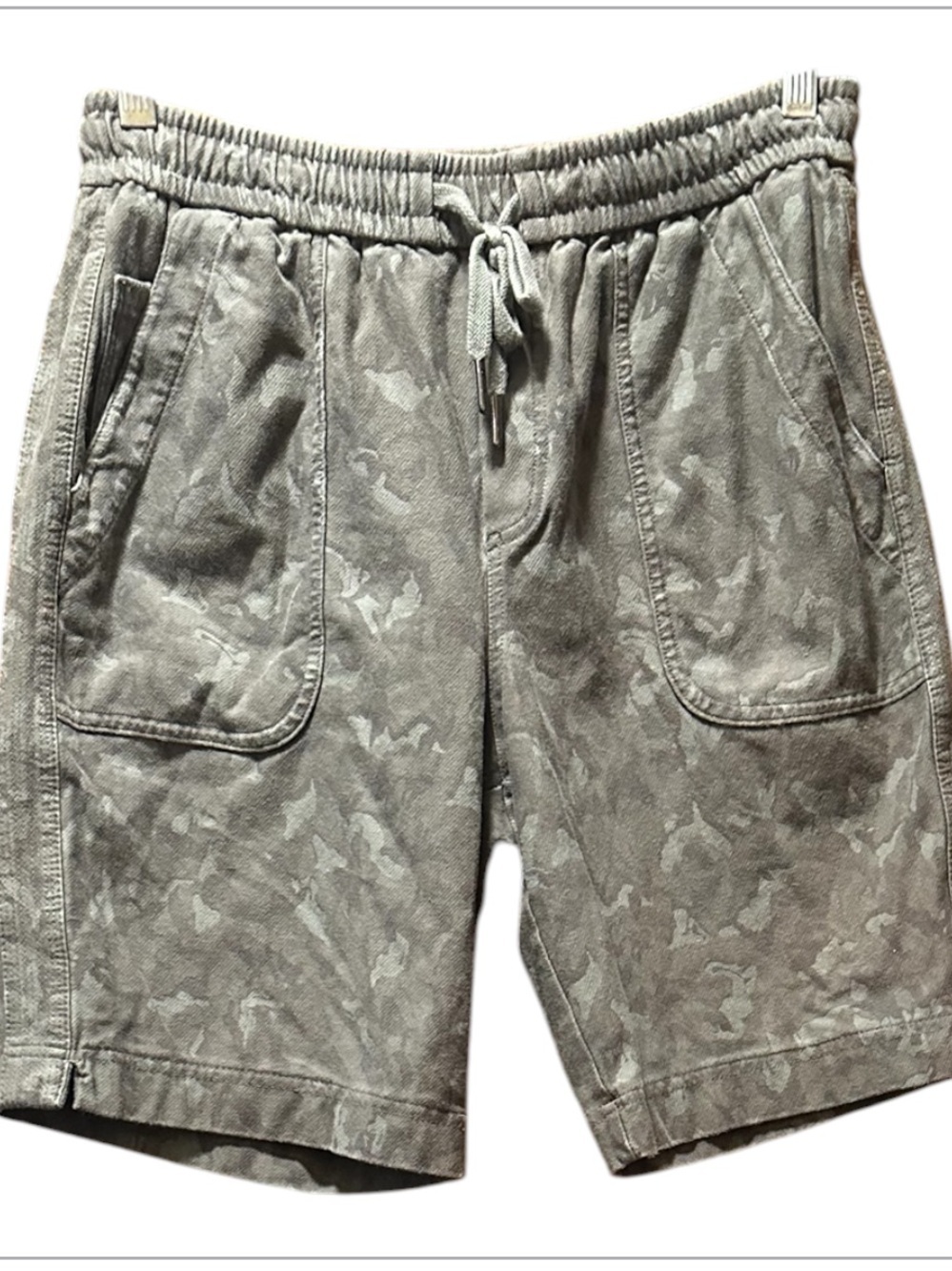 Athleta Woman’s Olive Camo Drawstring Athletic Shorts